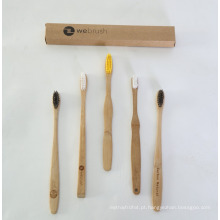 Adulto e kits de escova de dentes de madeira de bambu